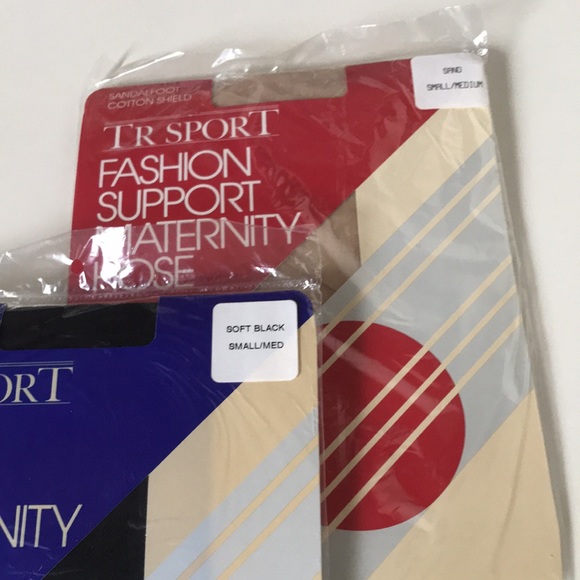 NWOT- Maternity Tights/Hose- 2 Black- 1 Sand-S and S/M - Picture 5 of 7